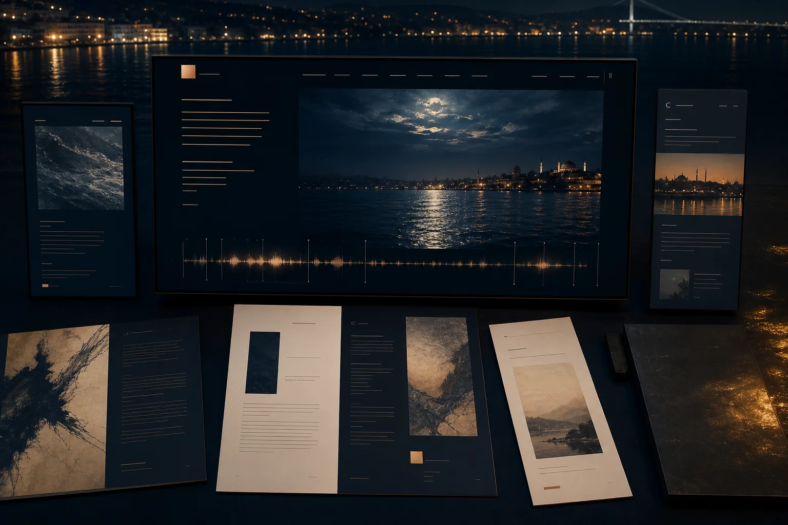 Concept presentation of a cinematic music and poetry publishing website